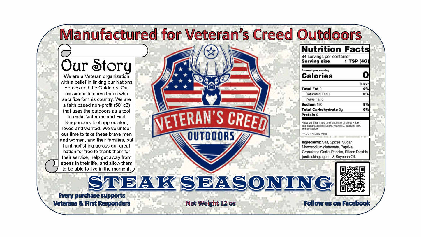 VCO - Steak Seasoning - 1 Case of 12 Bottles